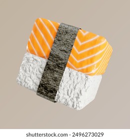 sushi 3d food vector fish