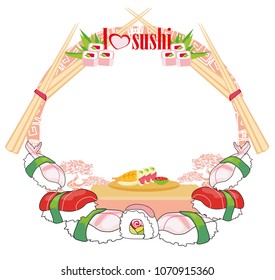 Sushi - artistic frame