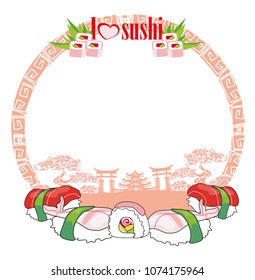Sushi - artistic frame