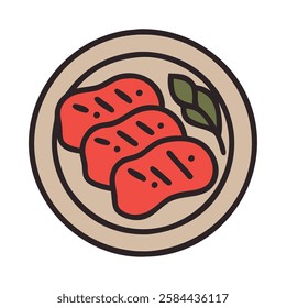 Sushi Asian food teriyaki icon classic grilled dish