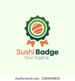 Sushi Badge Logo Design Template. Good for Business, Agency, Community and Organization