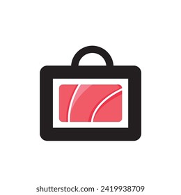 sushi bag logo design vector illustration.