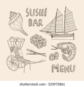 sushi bar. design elements