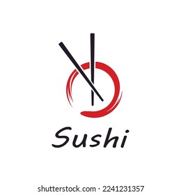Sushi bar logo. Sushi vector logo icon, or Japanese specialties.