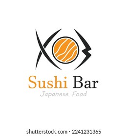 Sushi bar logo. Sushi vector logo icon, or Japanese specialties.