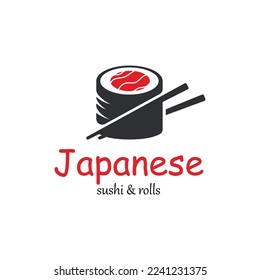 Sushi bar logo. Sushi vector logo icon, or Japanese specialties.