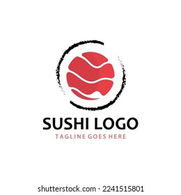 Sushi bar logo. Sushi vector logo icon, or Japanese specialties.