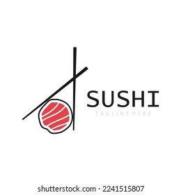 Sushi bar logo. Sushi vector logo icon, or Japanese specialties.