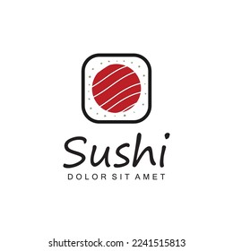 Sushi bar logo. Sushi vector logo icon, or Japanese specialties.