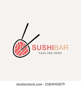 Sushi bar logo. Sushi vector logo icon, or Japanese specialties.