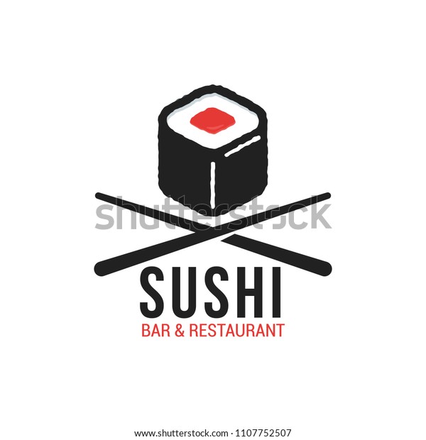 Sushi Bar Restaurant Japanese Food Logo Stock Vector (Royalty Free ...