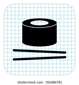 sushi - black  vector icon