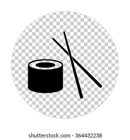 sushi  - black vector icon