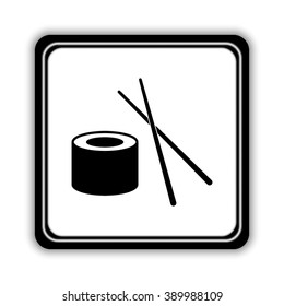 sushi  - black vector icon