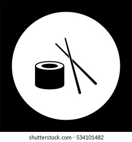 sushi  - black vector icon