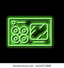 sushi box neon light sign vector. sushi box illustration