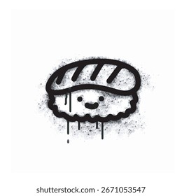 ilustração de vetor de arte de pincel sushi