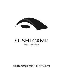 Sushi Camp logo concept, modern logo design .prefessional services for branding your company, organization, market, restaurant and business