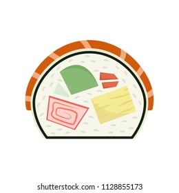 Sushi cartoon vector. wallpaper. background.