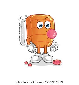 sushi chewing gum vector. cartoon character