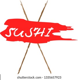 sushi and chopsticks