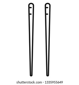 Sushi chopsticks icon. Outline sushi chopsticks vector icon for web design isolated on white background