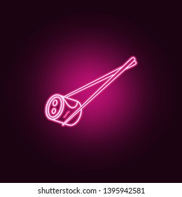 Sushi and chopsticks neon icon. Elements of fast food set. Simple icon for websites, web design, mobile app, info graphics