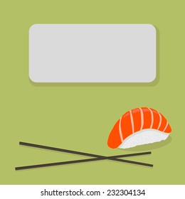 Sushi and chopsticks vector Illustration