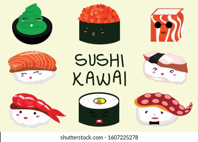 Sushi collection bundel. vector illustration design