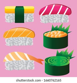 sushi collection salmon japan roll