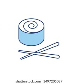 sushi color line icon for food