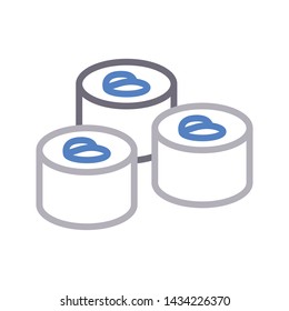 sushi color line vector icon