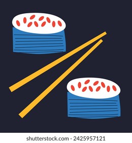 Sushi concept design. Vector illustration 