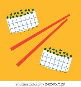 Sushi concept design. Vector illustration 