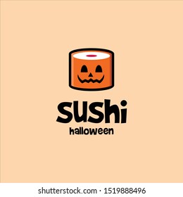 sushi with the concept of the halloween logo