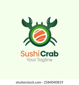 SUshi Crab Logo Design Template. Good for Business, Agency, Community and Organization