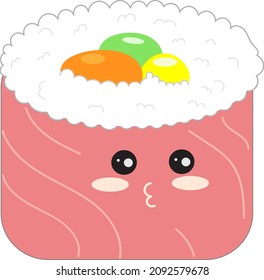 Sushi - Cute Japanese Food Illustration