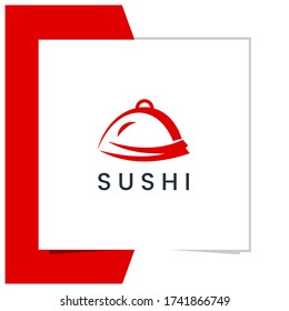 diseño vectorial del logotipo de peligro de sushi