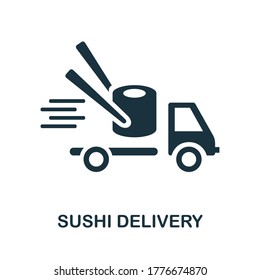 Icono de Sushi Delivery. Elemento sencillo de la colección de entregas. Icono Creative Sushi Delivery para diseño web, plantillas, infografías y más