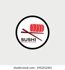 sushi design logo vector. sushi illustration logo restaurant.