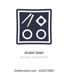 sushi dish icon on white background. Simple element illustration from Food concept. sushi dish icon symbol design.
