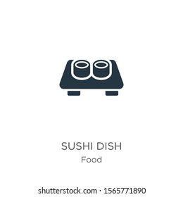 Sushi dish icon vector. Trendy flat sushi dish icon from food collection isolated on white background. Vector illustration can be used for web and mobile graphic design, logo, eps10