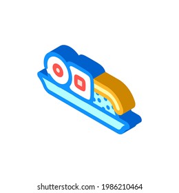 sushi dish isometric icon vector. sushi dish sign. isolated symbol illustration