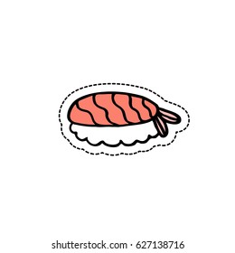 sushi doodle icon, sticker
