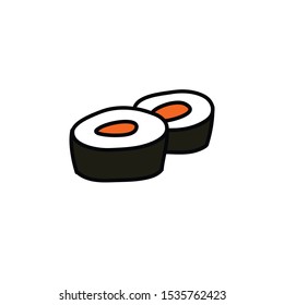 sushi doodle icon, vector illustration