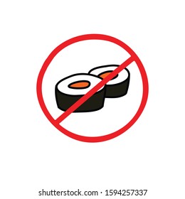 sushi doodle icon, vector illustration