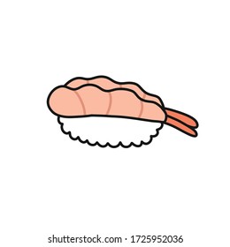 sushi doodle icon, vector illustration