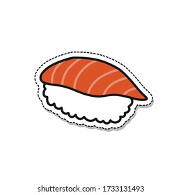 sushi doodle icon, vector illustration