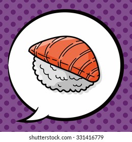 Sushi Doodle Speech Bubble Stock Vector (Royalty Free) 331416779 ...