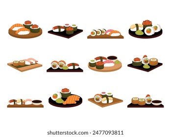 Sushi Element Vector Collection Set